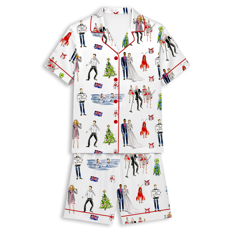 Love Actually Christmas Unisex Satin Pajama Set