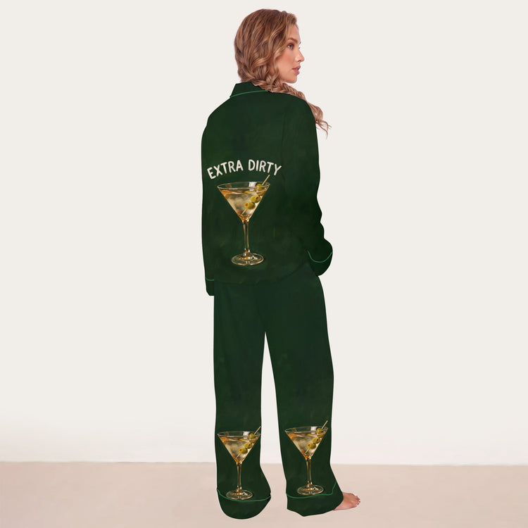 
                    
                      Women's Extra Dirty Martini Long Sleeve Silky Satin Pajama Set alternate view
                    
                  